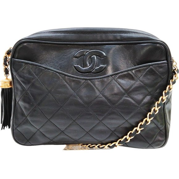 CHANEL Handbags - 5671075T Chanel Shoulder Bag Matelasse Black Lambskin